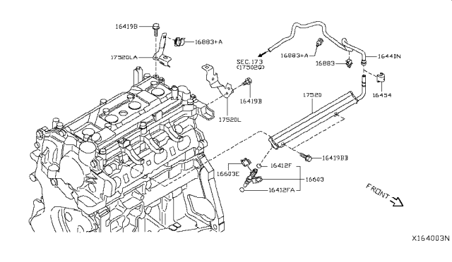 2017 Nissan NV200 Compact cargo Fuel Strainer & Fuel Hose Diagram 3