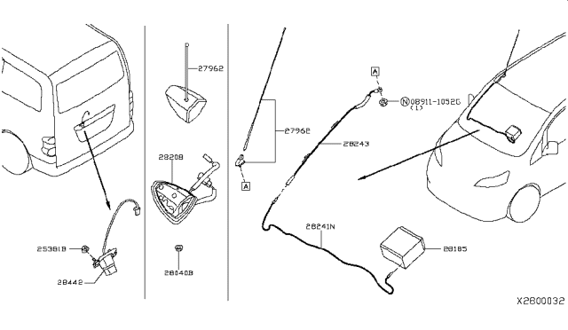 2014 Nissan NV Audio & Visual Diagram 1