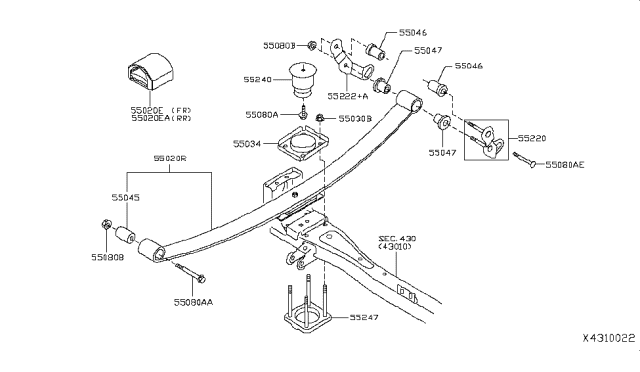 2017 Nissan NV Rear Suspension Diagram 4