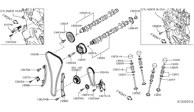 2017 Nissan NV200 Compact cargo Camshaft & Valve Mechanism Diagram 3