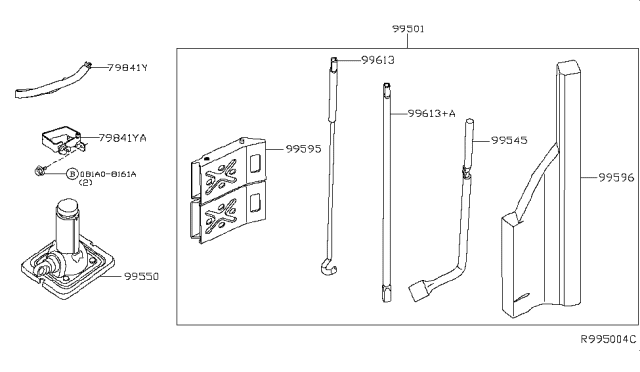 2017 Nissan NV Bag Tool Diagram for 99504-1PA1B