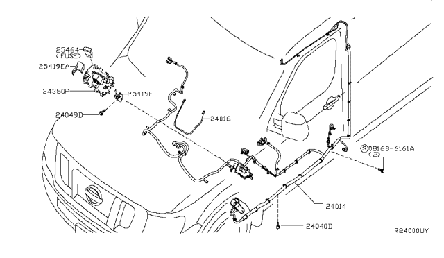 2013 Nissan NV Block-Junction Diagram for 24350-1PA0A