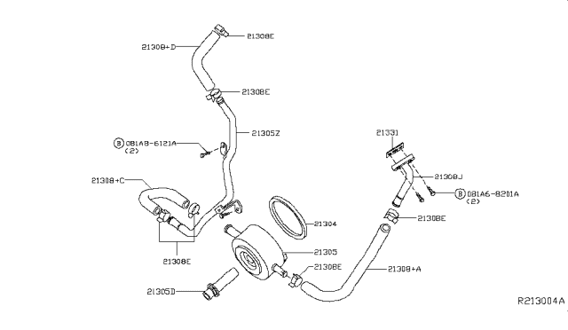 2017 Nissan NV Oil Cooler Diagram 1