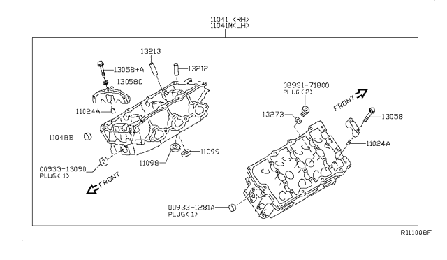 2017 Nissan NV Cylinder Head & Rocker Cover Diagram 4