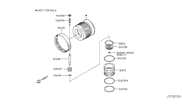 2017 Nissan NV 3500 Clutch & Band Servo Diagram 2