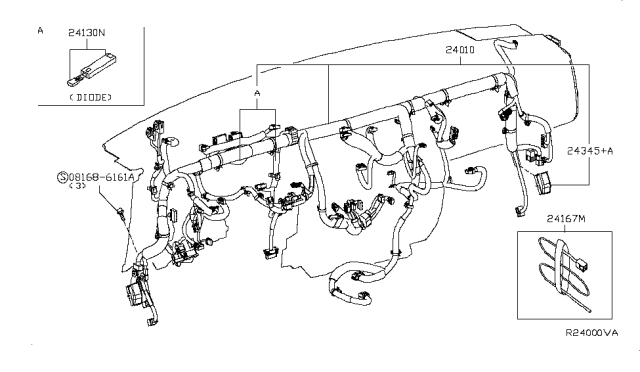 2017 Nissan NV Harness-Main Diagram for 24010-9JJ2D