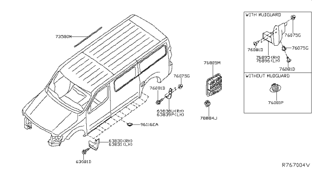 2017 Nissan NV Body Side Fitting Diagram 1