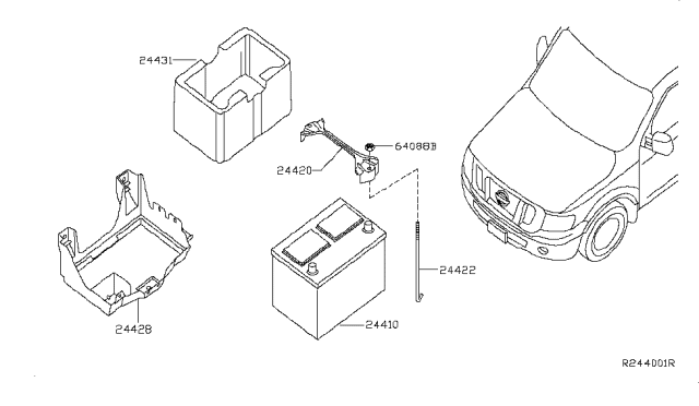 2017 Nissan NV 3500 Battery & Battery Mounting Diagram