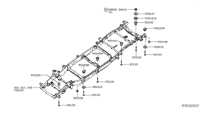 2017 Nissan NV 3500 Body Mounting Diagram