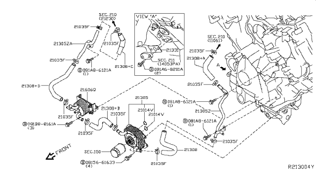 2019 Nissan NV Oil Cooler Diagram 1