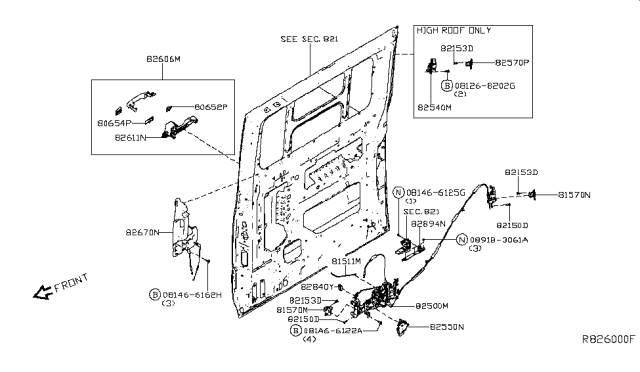 2018 Nissan NV Screw - Tr Head Diagram for 01414-0005U