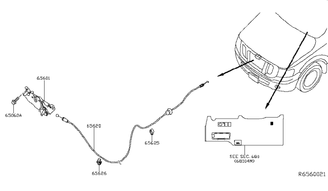 2017 Nissan NV Hood Lock Control Diagram