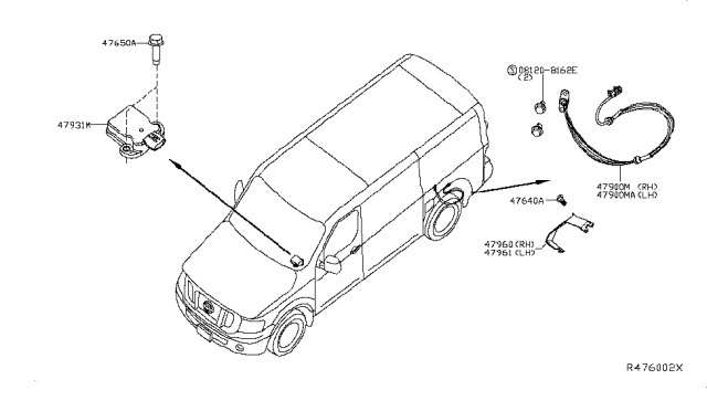 2013 Nissan NV Anti Skid Control Diagram