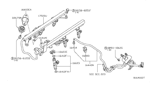 2013 Nissan NV Fuel Strainer & Fuel Hose Diagram