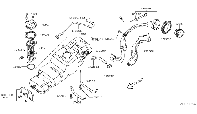 2017 Nissan NV Fuel Tank Diagram 1