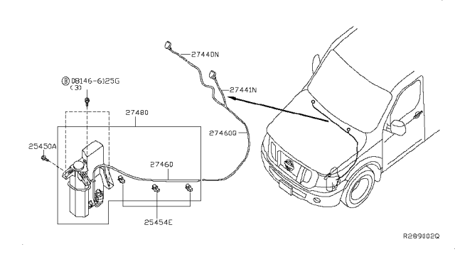 2013 Nissan NV Windshield Washer Diagram