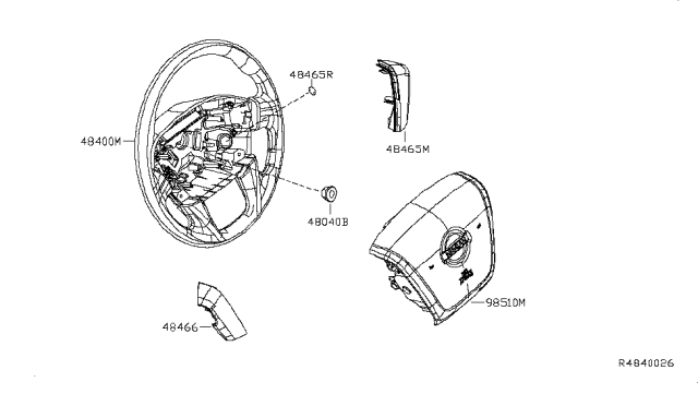 2016 Nissan NV Steering Wheel Diagram