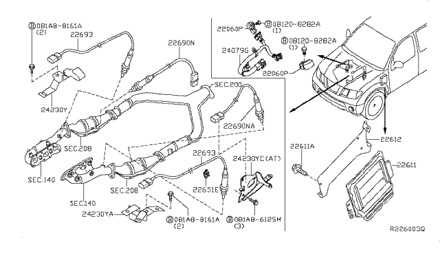 2014 Nissan NV Engine Control Module Diagram for 23710-9JE8A