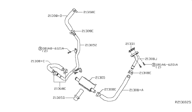 2012 Nissan NV Oil Cooler Diagram 1