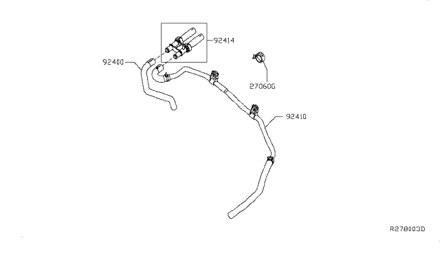 2017 Nissan NV Heater Piping Diagram