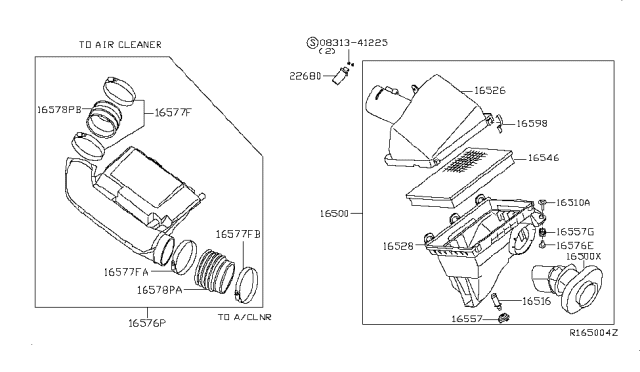 2015 Nissan NV Air Cleaner Diagram 1