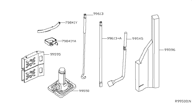 2017 Nissan NV 3500 Tool Kit & Maintenance Manual Diagram 1