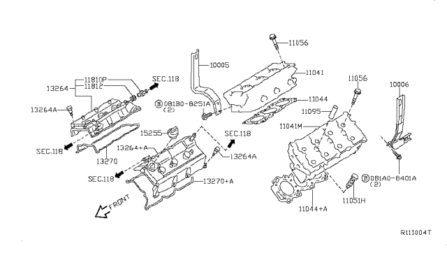 2014 Nissan NV Cylinder Head & Rocker Cover Diagram 4