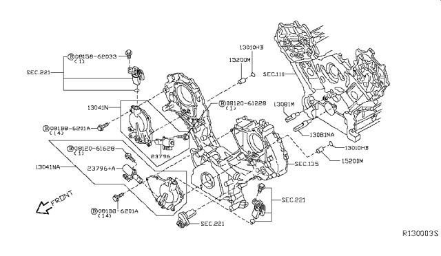 2016 Nissan NV 3500 Camshaft & Valve Mechanism Diagram 5