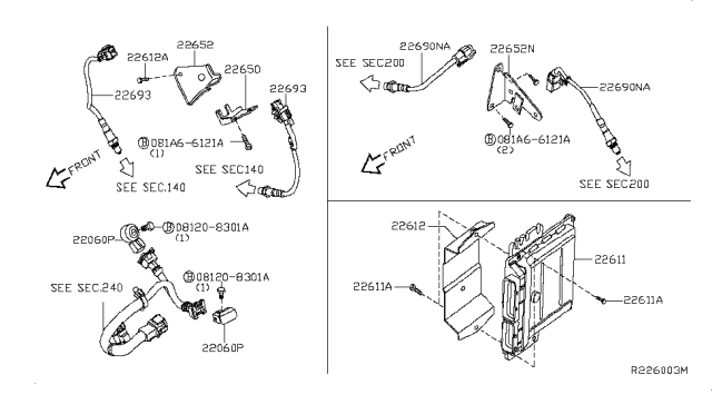 2012 Nissan NV Engine Control Module Diagram 1