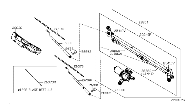 2019 Nissan NV Windshield Wiper Diagram