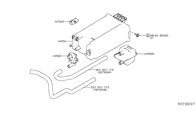 2017 Nissan NV Engine Control Vacuum Piping Diagram 5