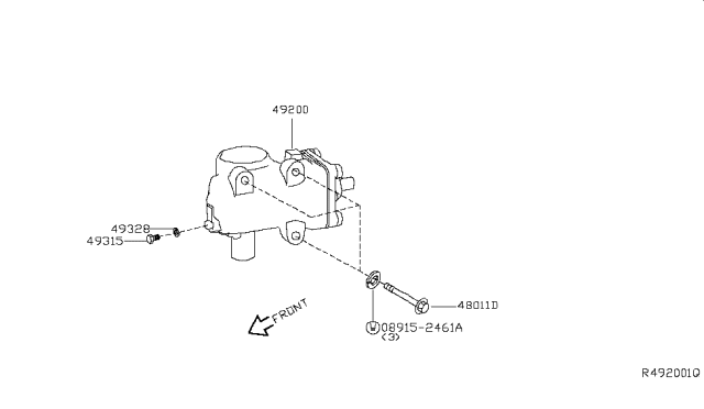 2016 Nissan NV Bolt Diagram for 48361-1PA0A