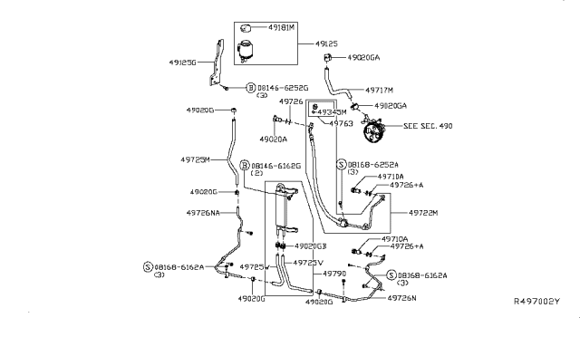 2018 Nissan NV Power Steering Piping Diagram