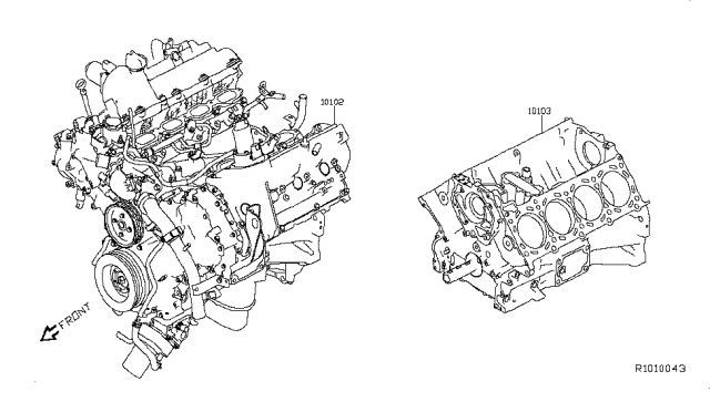 2019 Nissan NV Bare & Short Engine Diagram