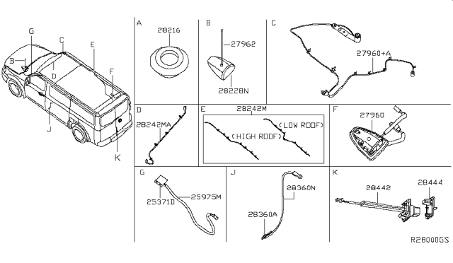 2018 Nissan NV Audio & Visual Diagram 1