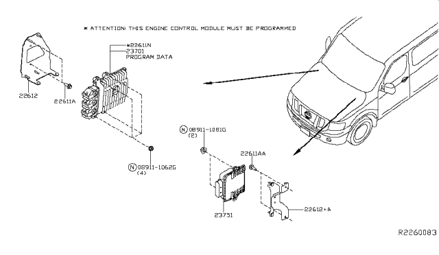 2017 Nissan NV 3500 Engine Control Module Diagram 2