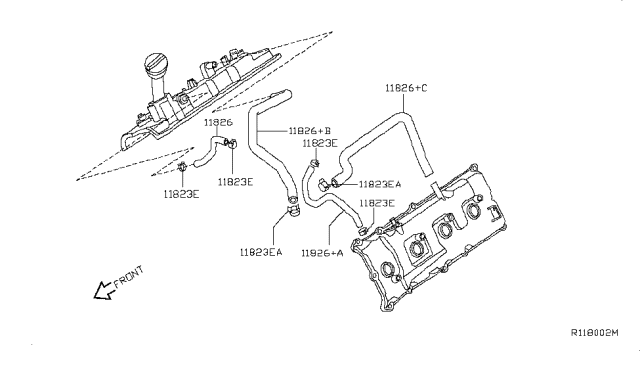 2014 Nissan NV Crankcase Ventilation Diagram 1