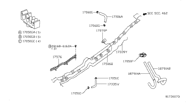 2013 Nissan NV Fuel Piping Diagram