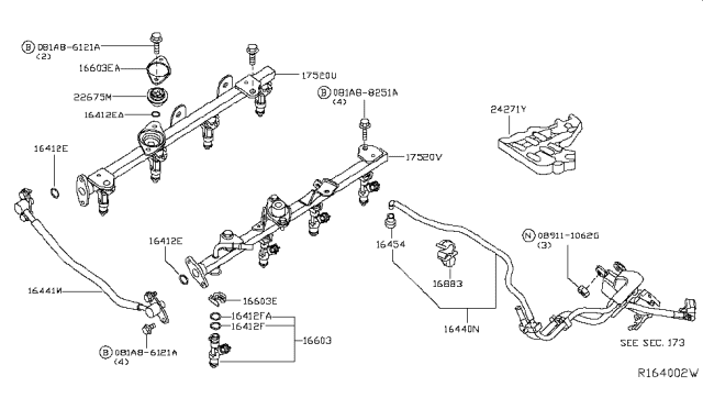 2017 Nissan NV 3500 Fuel Strainer & Fuel Hose Diagram 1