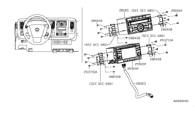 2013 Nissan NV 3500 Audio & Visual Diagram 2