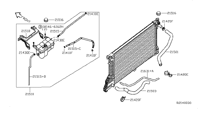 2017 Nissan NV 3500 Radiator,Shroud & Inverter Cooling Diagram 1