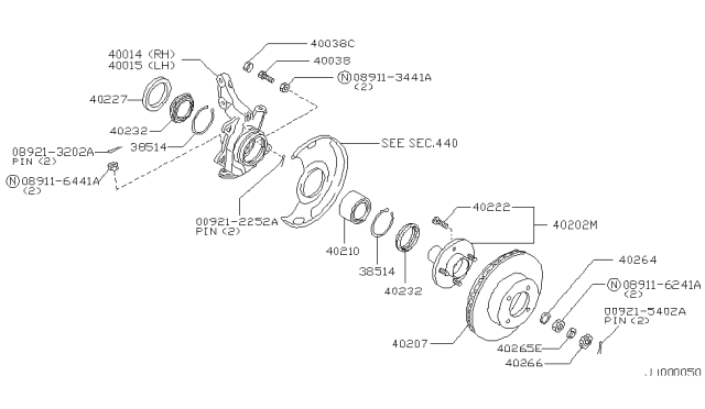 1990 Nissan Axxess Front Axle Diagram 1