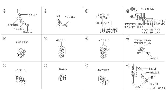 1994 Nissan Axxess Insulator Diagram for 46271-30R00