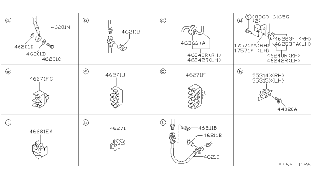 1992 Nissan Axxess Brake Piping & Control Diagram 2