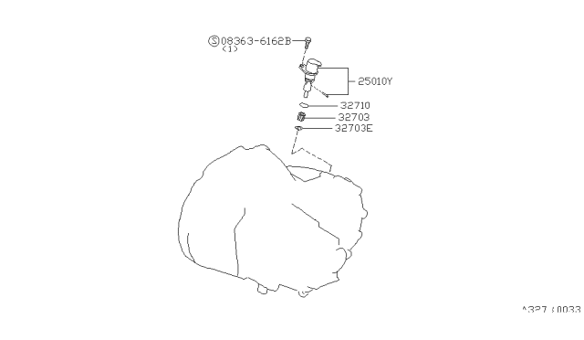 1994 Nissan Axxess Sensor-SPEEDOMETER Diagram for 25010-30R00