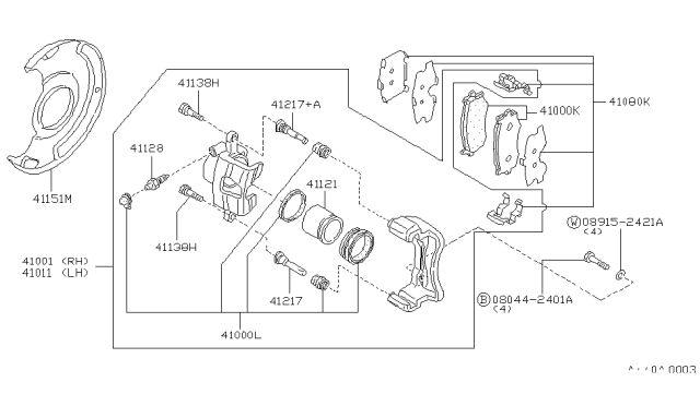 1992 Nissan Axxess Front Brake Diagram