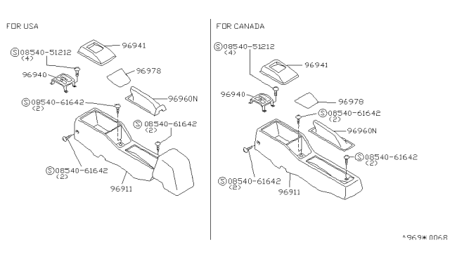 1989 Nissan Axxess Console Box Diagram 2