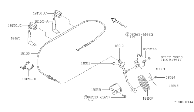 1993 Nissan Axxess Accelerator Linkage Diagram 2