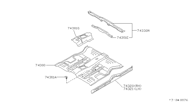 1994 Nissan Axxess Floor Panel Diagram