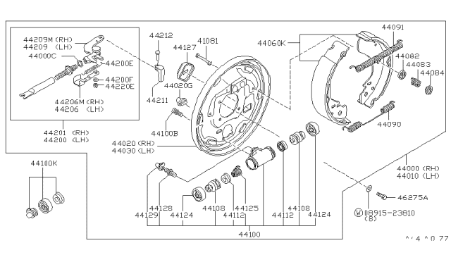 1982 Nissan Datsun 310 Rear Brake Diagram